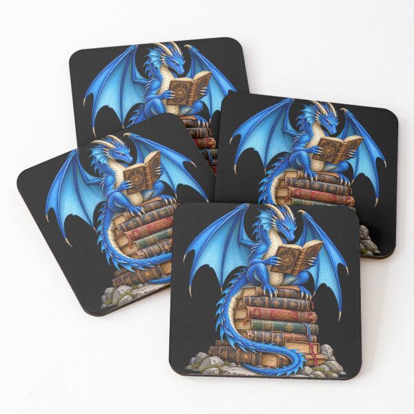 Item preview, Blue Dragon Reading Ancient Books designed and sold by anapldv.