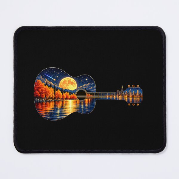 Item preview, Guitar Landscape with Autumn Lake designed and sold by anapldv.