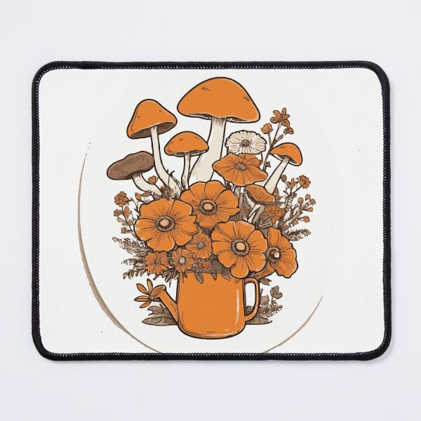 Item preview, Groovy Retro 70s Mushrooms and Wildflowers designed and sold by tarekmeziani.