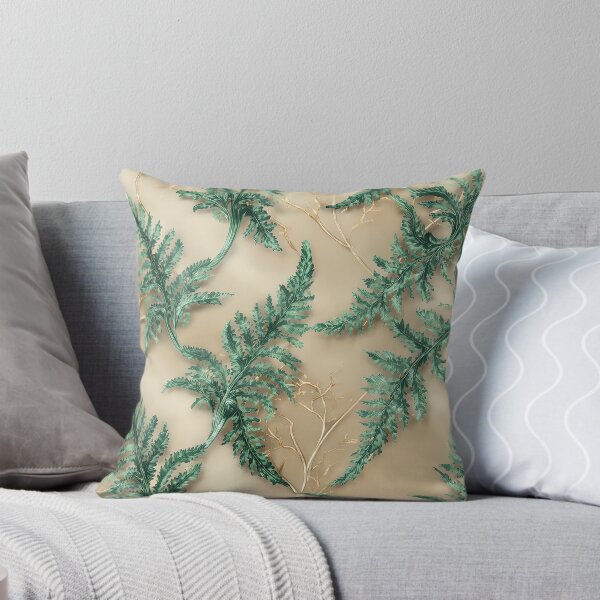 Item preview, Luxury Gold Fern & Emerald Botanical Leaves Seamless Pattern 01 designed and sold by The Design Asset Station.