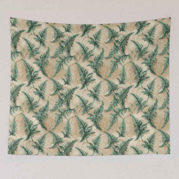 Item preview, Luxury Gold Fern & Emerald Botanical Leaves Seamless Pattern 01 designed and sold by The Design Asset Station.