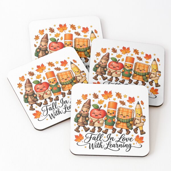 Item preview, Cute Autumn School Supplies Characters designed and sold by anapldv.
