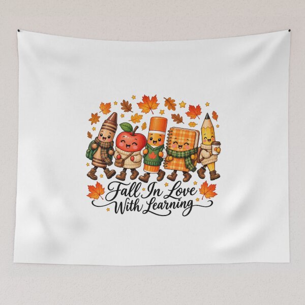 Item preview, Cute Autumn School Supplies Characters designed and sold by anapldv.