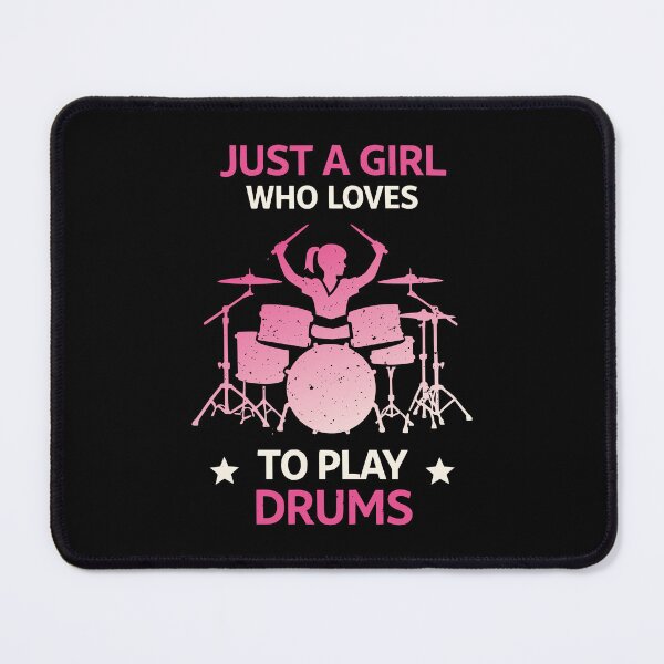 Item preview, the retro drummer girl drums designed and sold by kiakuki.