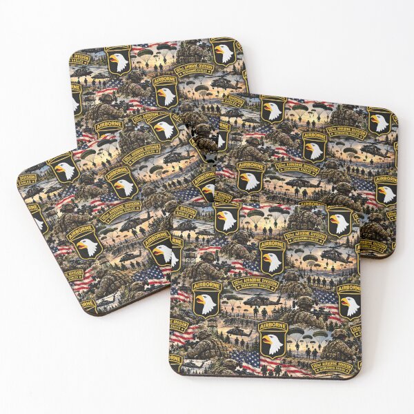 Item preview, 101st Airborne Division Screaming Eagles Military Collage Pattern designed and sold by Military Insignia Products.