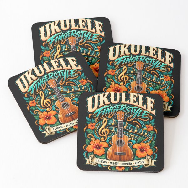 Item preview, Fingerstyle Ukulele with Tropical Hibiscus designed and sold by anapldv.