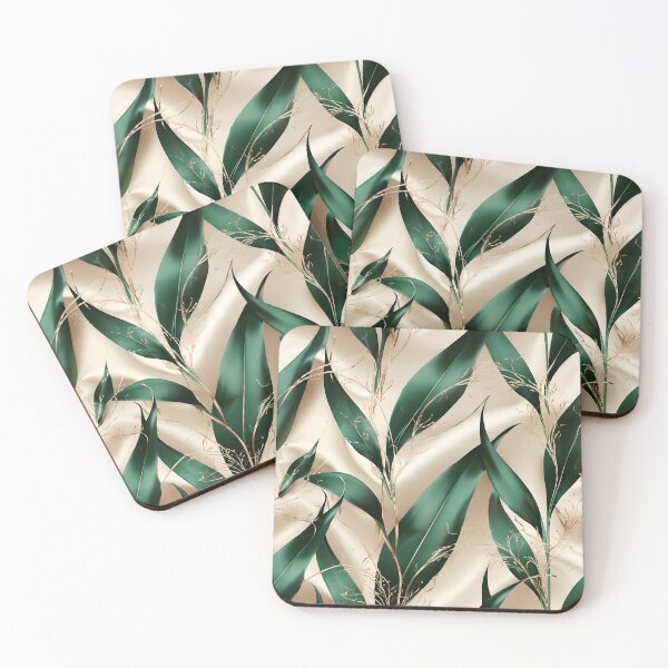 Item preview, Luxury Gold Fern & Emerald Botanical Leaves Seamless Pattern 03 designed and sold by The Design Asset Station.