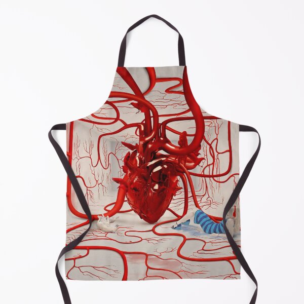 Item preview, ​Surreal Anatomical Heart Room with Headphones and Blood Vessels Grid designed and sold by Vizerskaya.