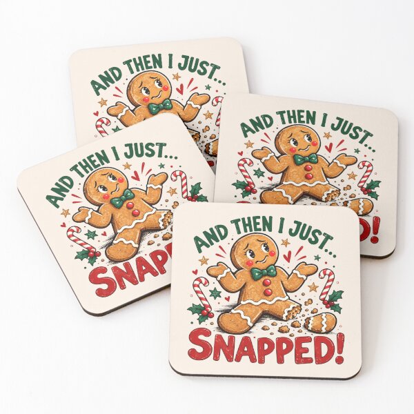 Item preview, And Then I Just Snapped Funny Gingerbread Man Christmas, Sarcastic Holiday Humor, Cute Retro Gingerbread Cookie, Vintage Xmas Aesthetic designed and sold by Quiajia.