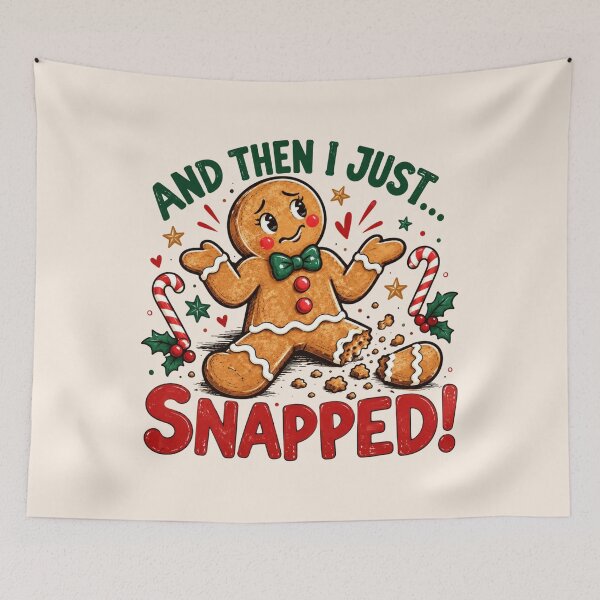 Item preview, And Then I Just Snapped Funny Gingerbread Man Christmas, Sarcastic Holiday Humor, Cute Retro Gingerbread Cookie, Vintage Xmas Aesthetic designed and sold by Quiajia.