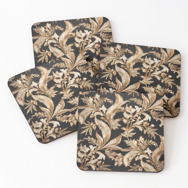 Item preview, Luxury Gold Fern & Emerald Botanical Leaves Seamless Pattern 05 designed and sold by The Design Asset Station.
