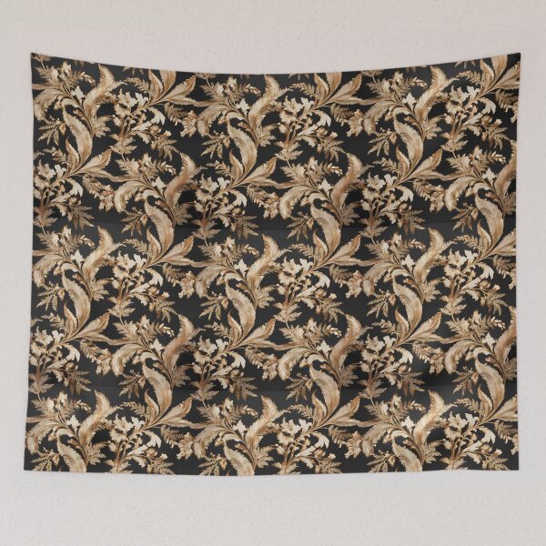 Item preview, Luxury Gold Fern & Emerald Botanical Leaves Seamless Pattern 05 designed and sold by The Design Asset Station.
