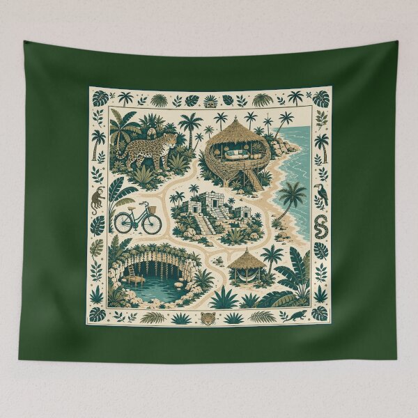 Item preview, Tulum map designed and sold by Tania Uvalle.