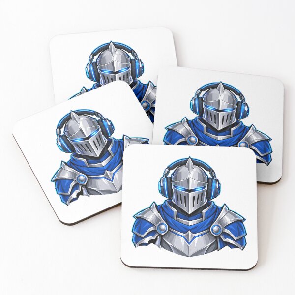 Item preview, Knight in Armor with Headphones Neon Music Art designed and sold by T0LD Studio.