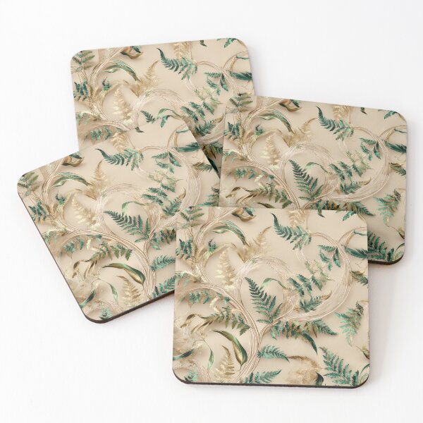 Item preview, Elegant Golden Foliage Dark Vintage Botanical Pattern 06 designed and sold by The Design Asset Station.
