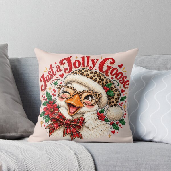 Item preview, Jolly Christmas Goose, Cute Retro 90s Vintage Holiday Illustration, Whimsical Silly Goose with Polka Dots and Stripes, Nostalgic Xmas Aesthetic designed and sold by Quiajia.