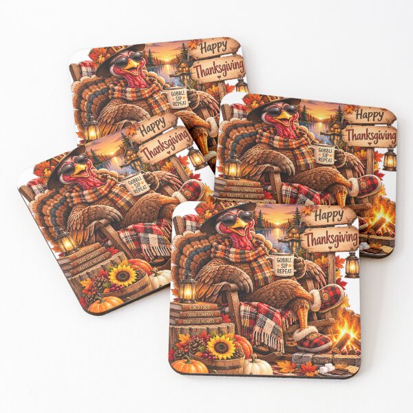 Item preview, Gobble Sip Repeat Funny Thanksgiving Turkey Camping designed and sold by aestheticguru.