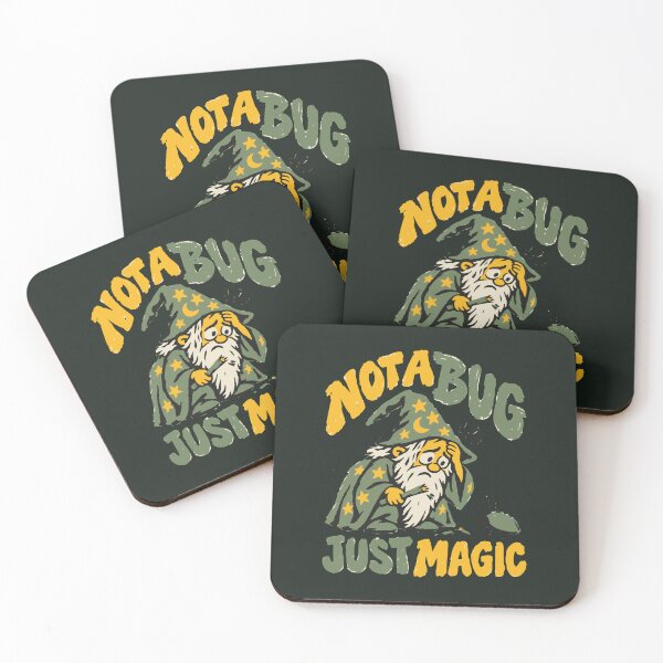 Item preview, Not a Bug Just Magic – Confused Wizard Programmer designed and sold by OpenFieldNotes.