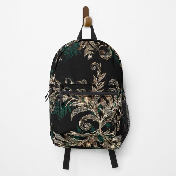 Item preview, Luxury Gold Fern & Emerald Botanical Leaves Seamless Pattern 09 designed and sold by The Design Asset Station.