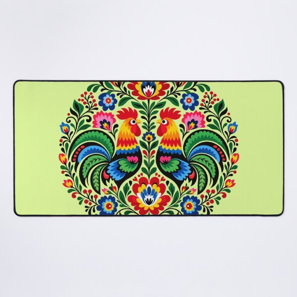 Item preview, Polish Folk Art – Colorful Roosters and Flowers designed and sold by Cleora Art .