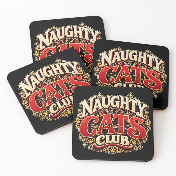 Item preview, Naughty Cats Club – Funny Vintage Cat Lover Design designed and sold by DesignsDominus.