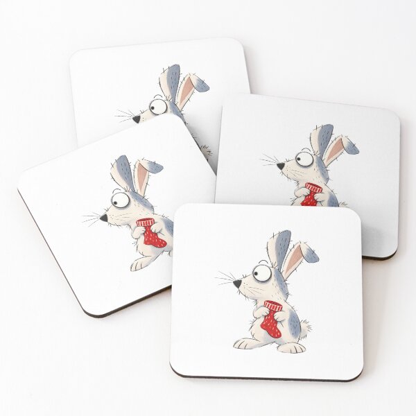 Item preview, Snowshoe Hare with a Christmas Stocking designed and sold by The-Art-of-D.