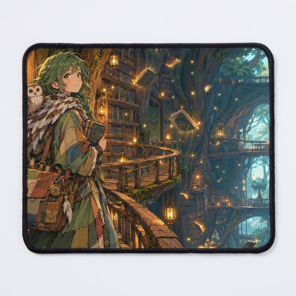 Item preview, Moss Library Archivist Original Anime Banner Art designed and sold by AnimeOrbit.