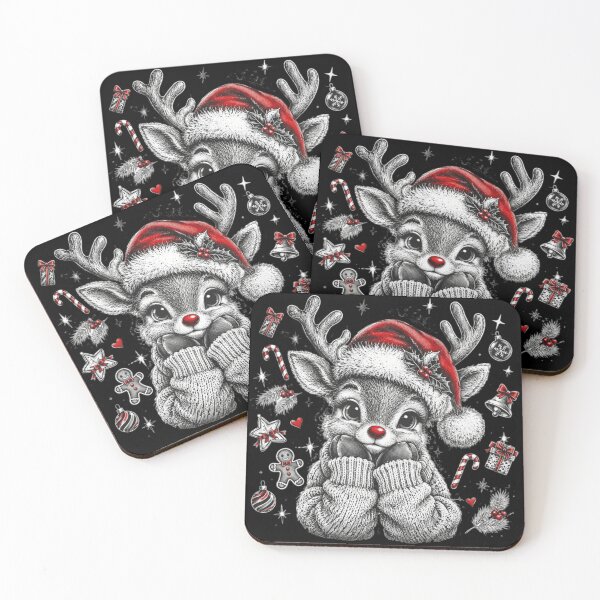 Item preview, Preppy Christmas Reindeer Retro Christmas Reindeer Reindeer Halftone Christmas Halftone Coquette Reindeer designed and sold by Thread&Fable.