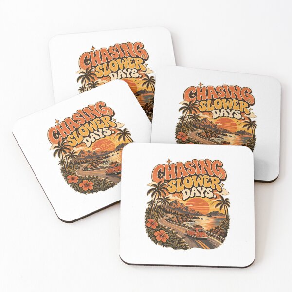 Item preview, Chasing Slower Days – Retro Sunset Coastal Road Trip Art designed and sold by NarpLTD.