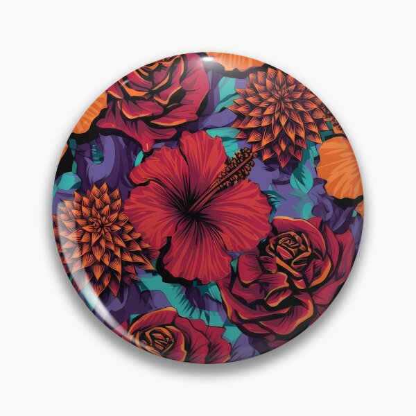 Item preview, Exotic Garden Blooming Flowers Pattern 02 designed and sold by The Design Asset Station.