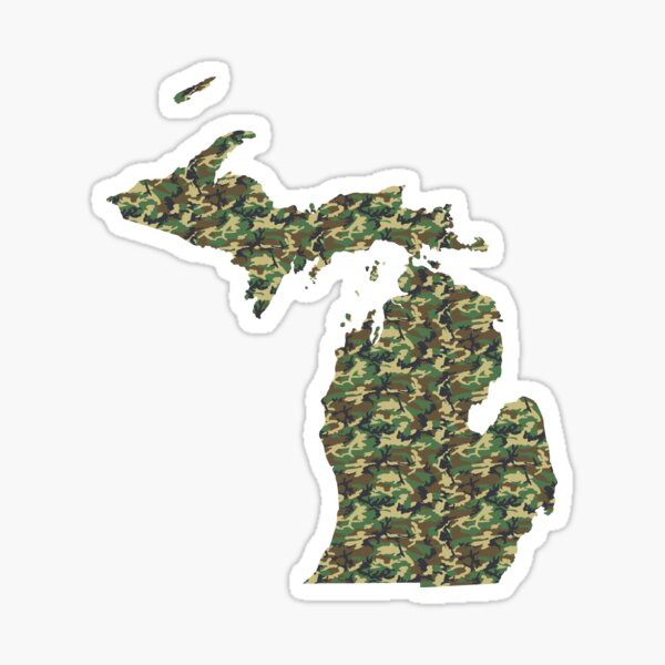 Tree Bark Green | Michigan Camouflage Pattern Sticker