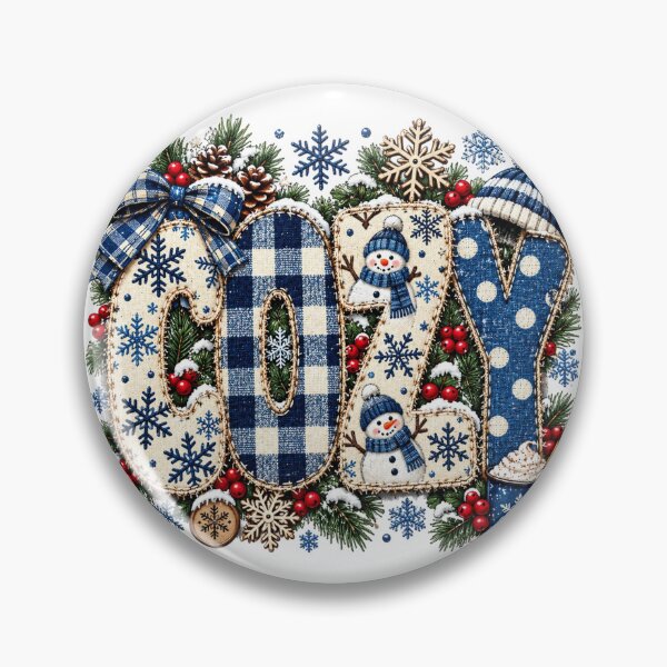 Item preview, Cozy Winter Snowman, Cute Plaid and Polka Dot Snowflake Pattern, Whimsical Retro Winter, Festive Snowy Season Aesthetic designed and sold by Quiajia.