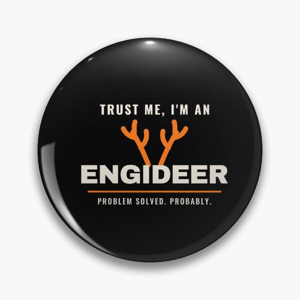 Item preview, Trust Me, I'm an Engideer - Antler Typography - Black Background designed and sold by SailWolf--.