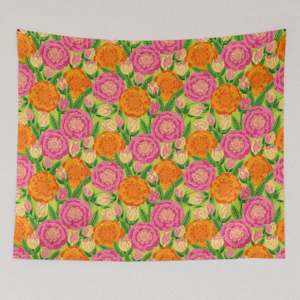 Item preview, Exotic Garden Blooming Flowers Pattern 04 designed and sold by The Design Asset Station.