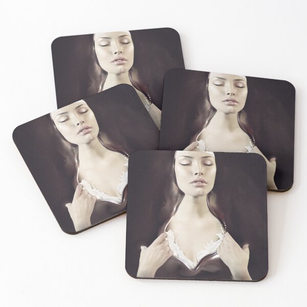 Item preview, Surreal Nun Head Emerging from Liquid with White Milk Splashes designed and sold by Vizerskaya.