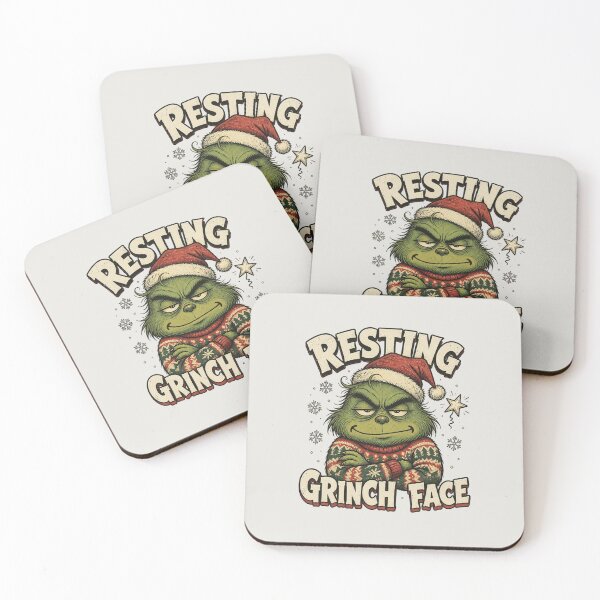 Item preview, Resting Grinch Face Funny Grumpy Christmas Vintage Retro Design designed and sold by elisarasada.