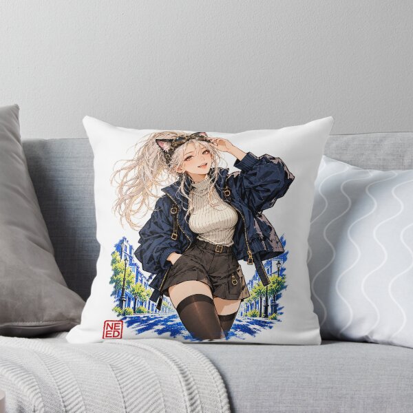 Item preview, Silver Cat Girl – Urban Streetwear Fashion designed and sold by Neo Edo Studio.