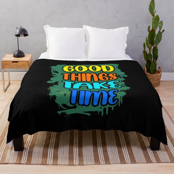 Item preview, Good Things Take Time - Retro Spray Paint Quote Typography (V.1) designed and sold by D-Islamic.