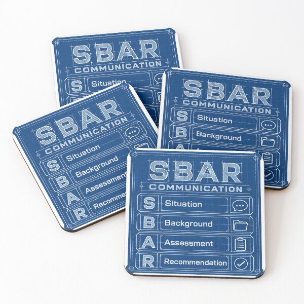Item preview, SBAR Communication Blueprint Sticker designed and sold by isokinetic.