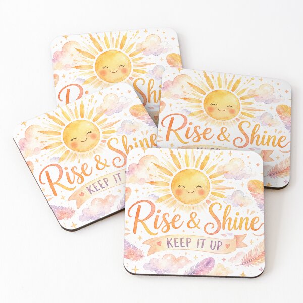 Item preview, Rise and Shine Keep It Up Pastel Watercolor Sunshine Quote designed and sold by Zsgallery27.