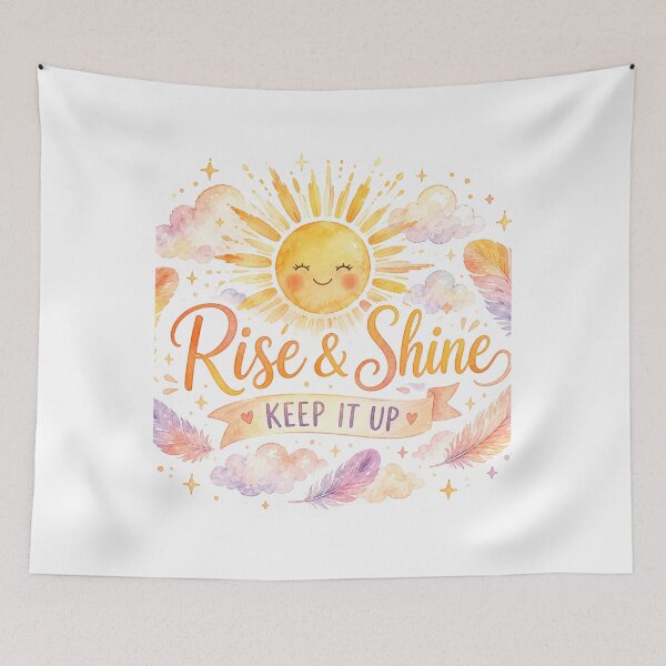 Item preview, Rise and Shine Keep It Up Pastel Watercolor Sunshine Quote designed and sold by Zsgallery27.