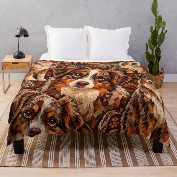Item preview, Playful Australian Shepherds designed and sold by Wags & Tails.