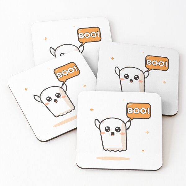 Item preview, Cute Ghost Saying Boo Halloween Kawaii designed and sold by Mekuzz Store.