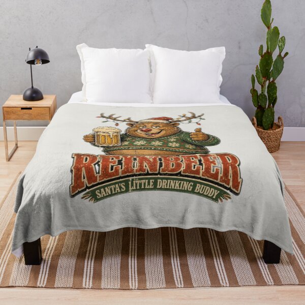 Item preview, Reinbeer Funny Reindeer Beer Christmas Vintage Retro Design designed and sold by elisarasada.