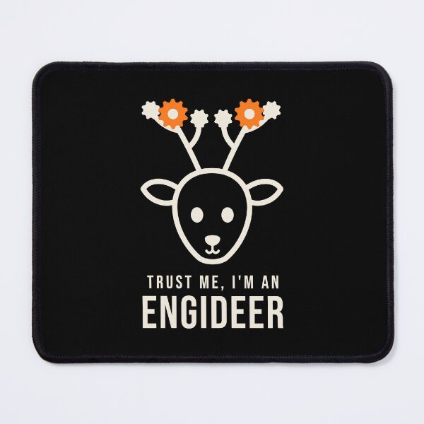 Item preview, Trust Me, I'm an Engideer - Gear Antler Deer - Black Background designed and sold by SailWolf--.