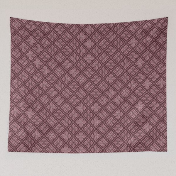 Item preview, Thai Ikat Diamond Lace Seamless Pattern Burgundy Rose Traditional Thai Ornamental Woven Textile Fabric Design designed and sold by KOPatternCo.