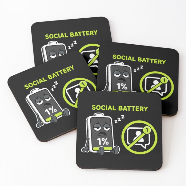 Item preview, Introvert Social Battery 1 Percent Funny Anti Social Design designed and sold by DeliqBrands.