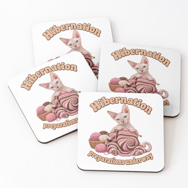 Item preview, Hibernation Preparations Underway - Sphynx Cat designed and sold by EllieGantDesign.