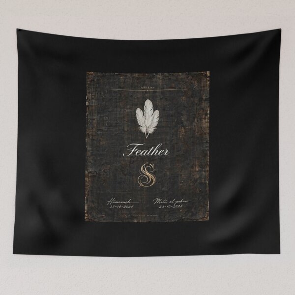 Item preview, Vintage Feather S Monogram Dark Papyrus Art designed and sold by Ahmadhamroush.