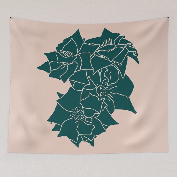Item preview, Minimalist Dark Green Floral Illustration designed and sold by  CharlottePorterArt.